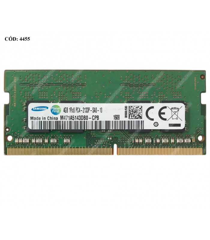 MEMORIA SAMSUNG 4GB DDR4 2133MHZ SODIMM Non-ECC 1.2V CL15 260PIN M471A5143DB0-CPB 798036-001 SN ORIG. (DS)