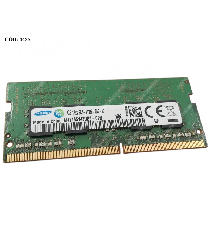 MEMORIA SAMSUNG 4GB DDR4 2133MHZ SODIMM Non-ECC 1.2V CL15 260PIN M471A5143DB0-CPB 798036-001 SN ORIG. (DS)