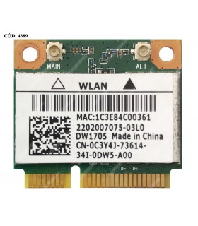 WI-FI PCI-E DELL DW1705 802.11 b/g/n,BT4.0+HS 0C3Y4J 15/3421/3521/3537/17R/5721 ORIG. (DS)
