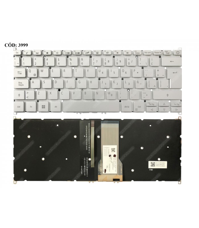 TECLADO ACER SWIFT 3 SF314-54 SF314-54G SF314-52L8 SF314-56G SF314-41G SF314-55G SF314-57G SERIES SR PWR-KEY BL LA ORIG