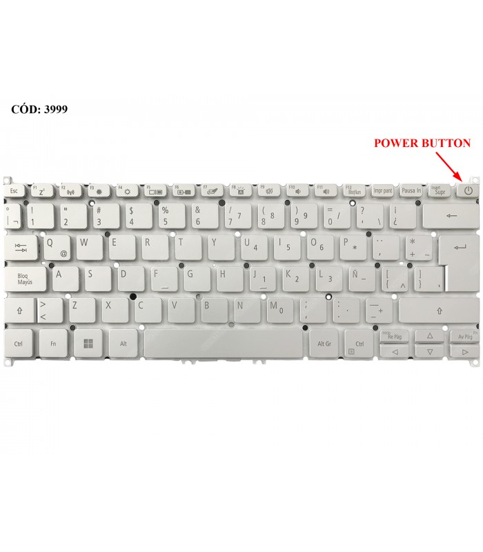 TECLADO ACER SWIFT 3 SF314-54 SF314-54G SF314-52L8 SF314-56G SF314-41G SF314-55G SF314-57G SERIES SR PWR-KEY BL LA ORIG