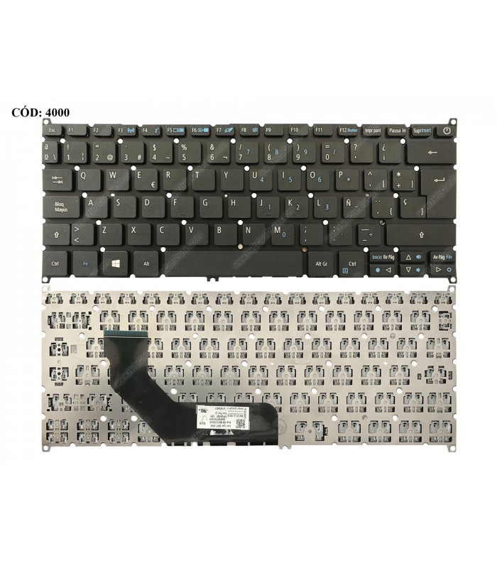 TECLADO ACER SWIFT 3 SF314-52G SF314-52 SF314-53G SF314-55G SF314-55 S5-371 Aspire S5-371 S5-371 BK PWR-KEY SP ORIG