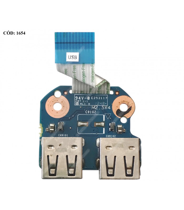 USB BD I/O W/CABLE HP 240 245 450 455 1000 1000-1100 1000-1200 CQ45 CQ58 SERIES 685097-001 ORIG. (DS)