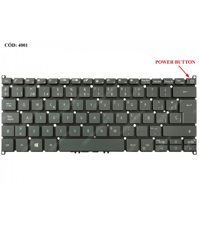 TECLADO ACER SWIFT 3 SF314-57 SF314-58 SF314-56G SF314-42 SF314-41 SWIFT 5 SF514-51 SF514-52T SERIES GR PWR-KEY BL SP ORIG
