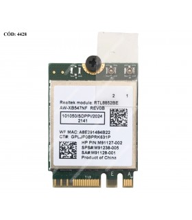 WI-FI M.2 NGFF 2230 REALTEK RTL8852BE 802.11AX AC 1x1 Wi-Fi6 1800Mbps 2.4G/5GHz + BT 5.2 NGFF AT-Dual/ SERIES M91238-005 ORIG.