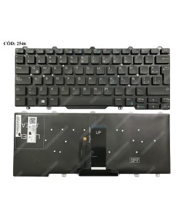 TECLADO DELL LATITUDE 3340 3350 5480 5495 7350 7480 7490 E5450 E5470 E7450 E7470 SERIES BK BL LA ORIG.