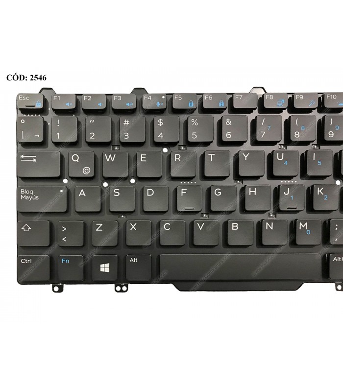 TECLADO DELL LATITUDE 3340 3350 5480 5495 7350 7480 7490 E5450 E5470 E7450 E7470 SERIES BK BL LA ORIG.