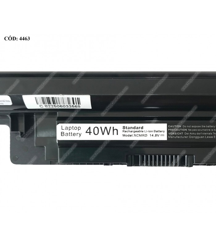 BATERIA DELL 14.8V---40Wh 4C XCMRD/ INSP. 14R 5437 14 3442 3437 3443 /15R 5537 /17 3737 5748 BK OEM.