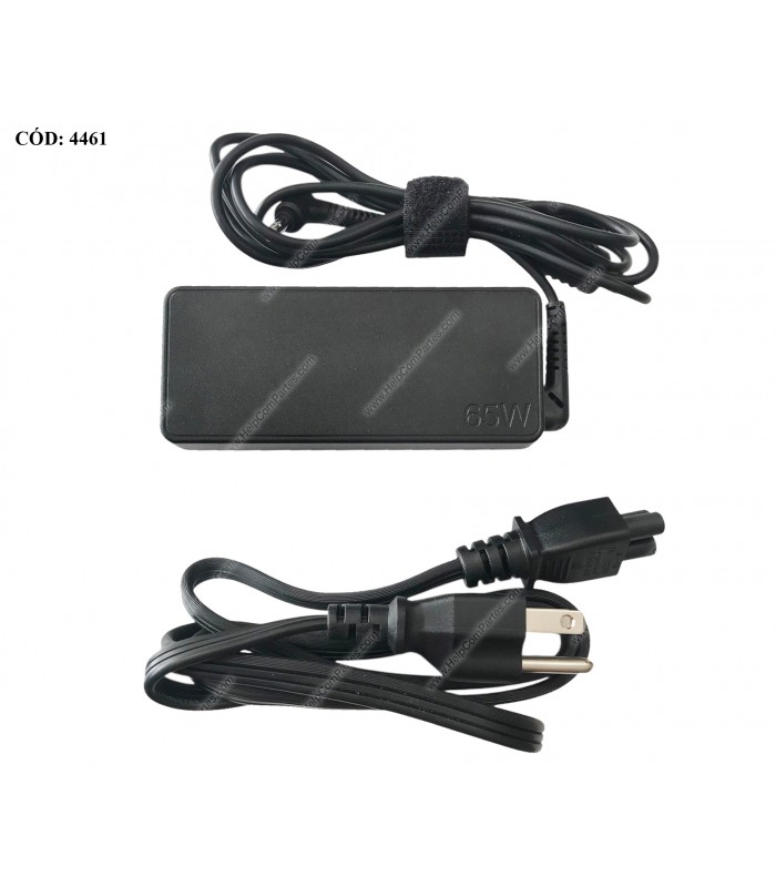 CARGADOR LENOVO 20V---3.25A 65W PIN 4.0*1.7MM 100-240V~ US 50-60Hz 3PRONG 01FR051 ORIG. (SN)