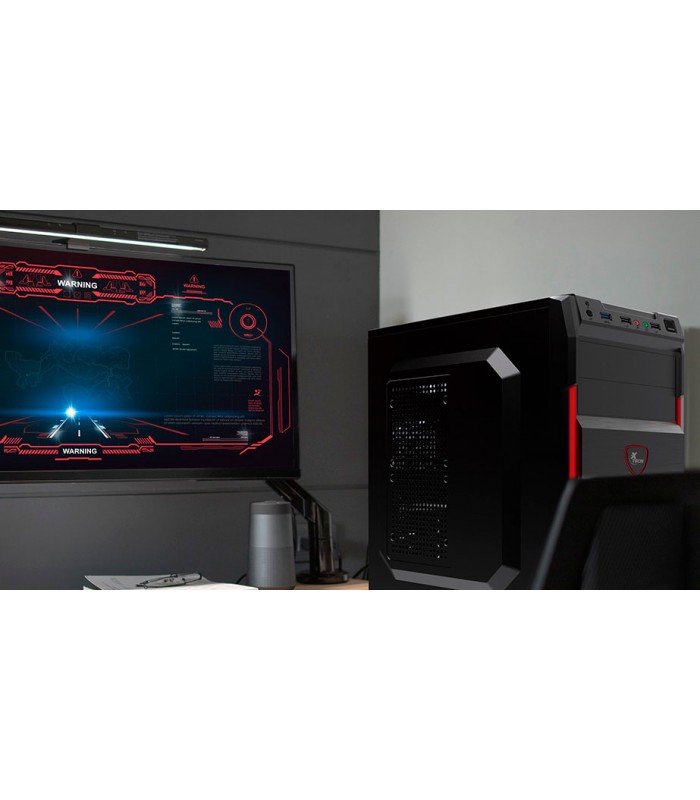 CASE XTECH XTQ-214 ATX/MATX 600W/NEGRO TORRE/POWER/RESET/2xUSB 2.0/MIC/ PC