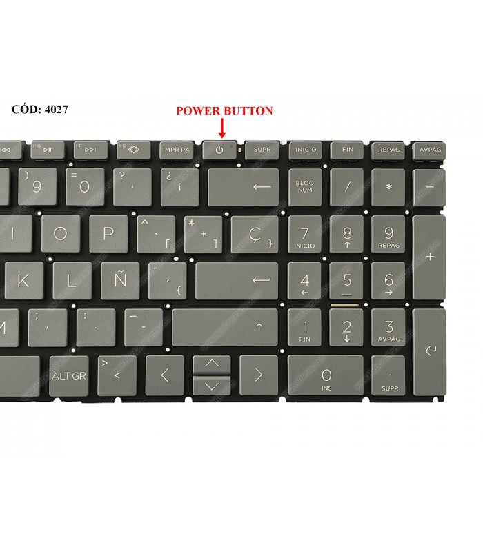 TECLADO HP PAV 15-EG0000 15-EH0000 15-ER 15-FD 15-FC000 15Z-FC SERIES GY PWR-KEY NO-BL LA ORIG.