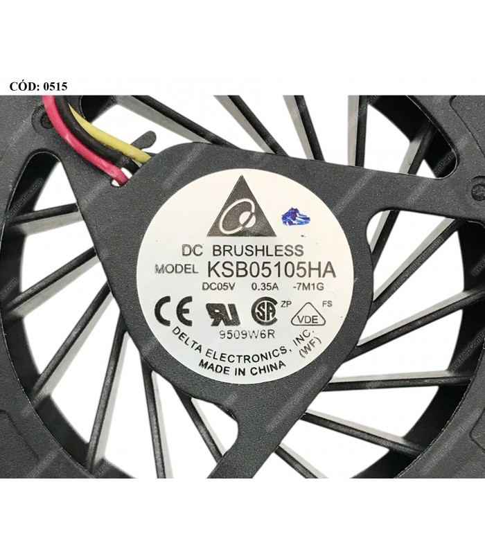 VENTI. HP G60-100  G70-100 COMPAQ CQ50 CQ60 CQ70 3PIN KSB05105HA 489126-001 ORIG.