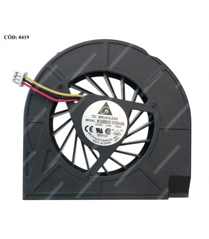 VENTI. HP G60-100  G70-100 COMPAQ CQ50 CQ60 CQ70 3PIN (FOR AMD,3 SCREW HOLES) KSB05105HA 489126-001 ORIG. 