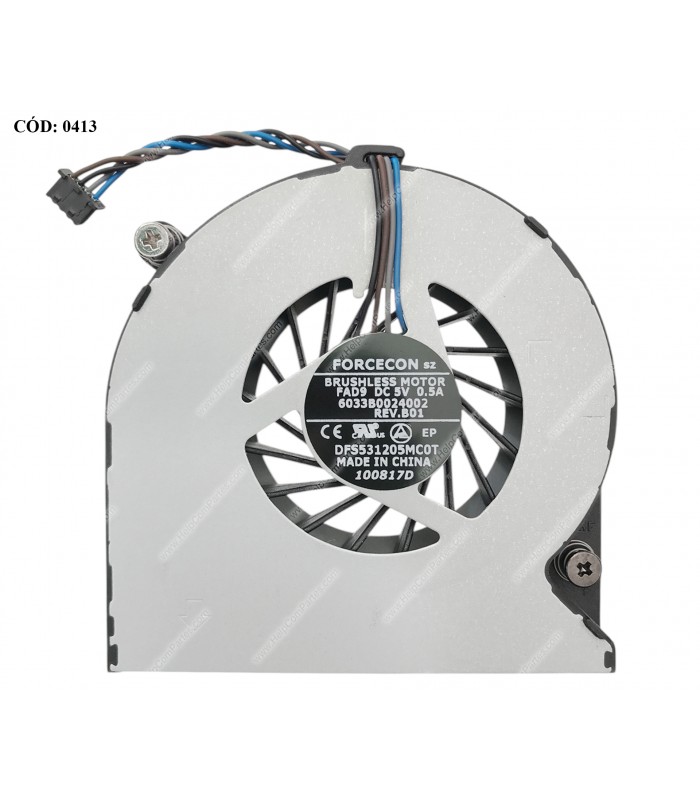 VENTI. HP PROBOOK 4530S 4535S 6460B 8460P 4730S 6465B 8470P 8470W 6470B 4PIN 641839-001 ORIG.