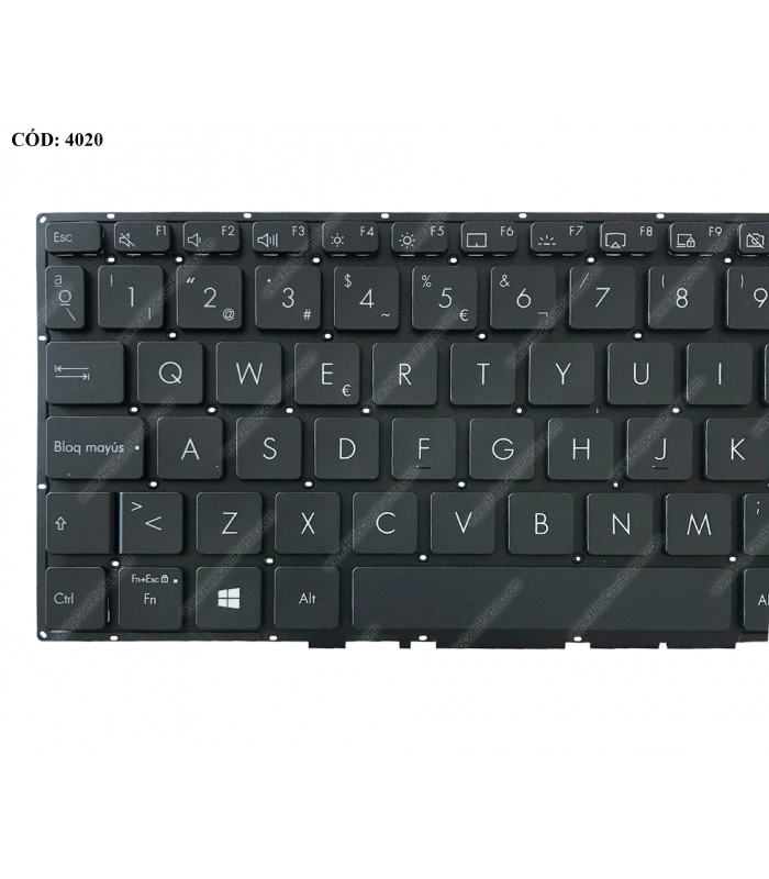TECLADO ASUS Vivobook X521 X521F X521FA X521FL X521EA X521EQ X521U X521UA X521IA X521JQ SERIES BK PWR-KEY BL SP ORIG.