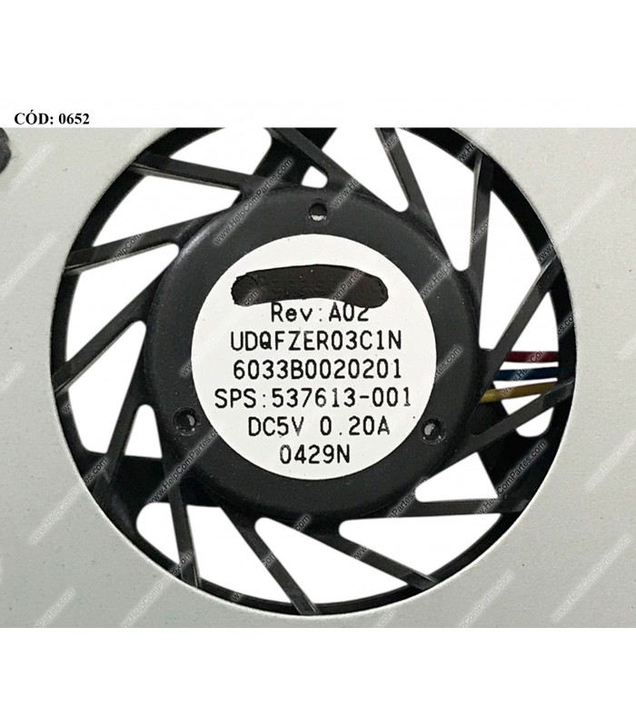 VENTI. HP MINI 1101 5101 110-1000 COMPAQ 110C-1000 102 CQ10-100 SERIES 537613-001 6033B0020201 ORIG.