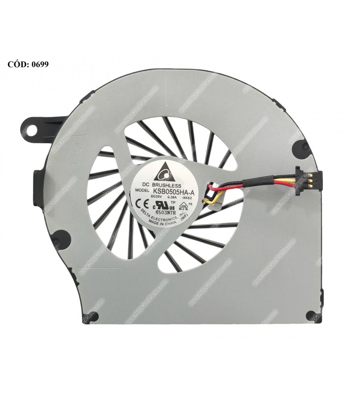 VENTI. HP G42 G42T G62 G72 G72T COMPAQ CQ42 CQ62 SERIES 3PIN 595833-001 ORIG.