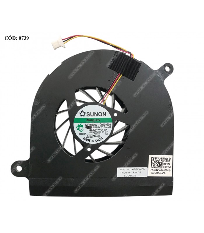 VENTI. DELL INSPIRON 17R N7010 N7110 SERIES 0RKVVP ORIG.