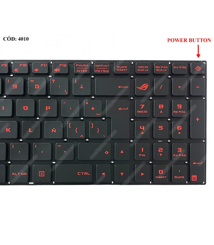 TECLADO ASUS ROG GL502 GL502V GL502VM GL502VMK GL502VT GL502VY GL502VS BK KB-Orange PWR-KEY BL LA ORIG.