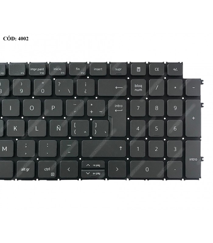 TECLADO DELL INSP. 15 3510 3511 3515 3520 3521 3525 5515 5510 7510 LATITUDE 3520 SERIES BK NO-BL LA ORIG.