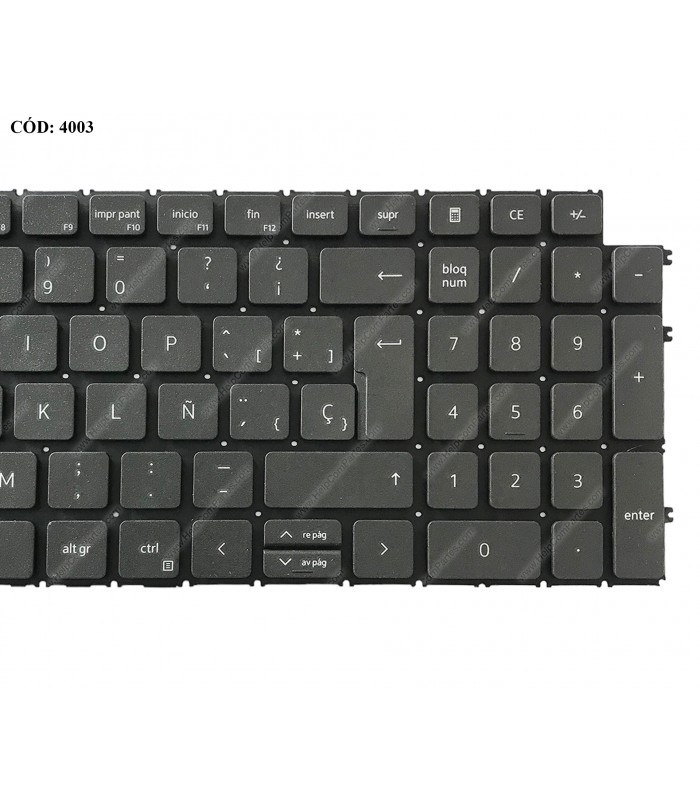 TECLADO DELL INSP. 15 3510 3511 3515 3520 3521 3525 5515 5510 7510 LATITUDE 3520 SERIES BK NO-BL SP ORIG.