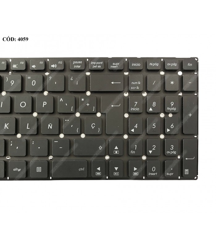 TECLADO ASUS X550 X550C X550CA X550VC R510VC R510WA K550JF K550M K550V F550Z P550C A56 FLEX-18CM BK SP OEM