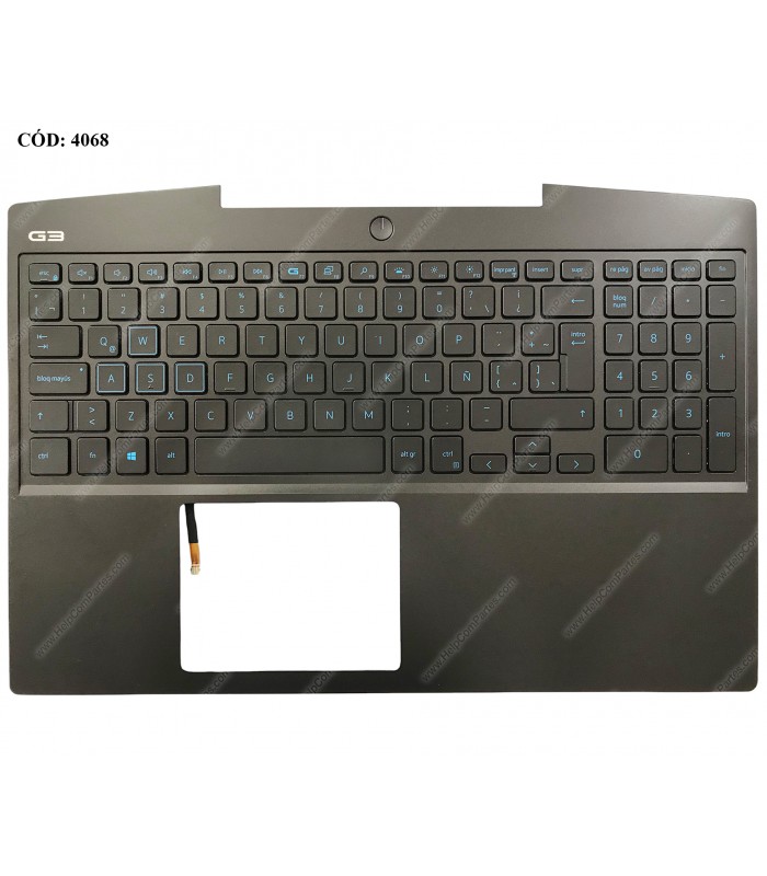 DELL ASSY W/KB W/PLMRST /GAMING G3 15 3500 3590 / G5 15 5500 5505 SERIES /60W -PG- 3-Cell/ 03T5PH BK BL-BLUE LA ORIG.