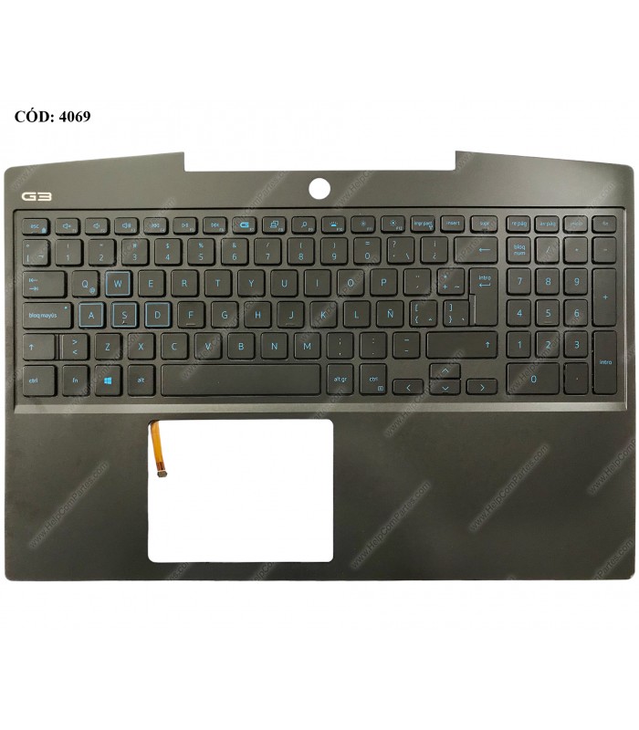 DELL ASSY W/KB W/PLMRST /GAMING G3 15 3500 3590 G5 15 5500 5505 SERIES /80W -FP- 4-Cell/ 0RWCGW BK BL-BLUE LA ORIG.