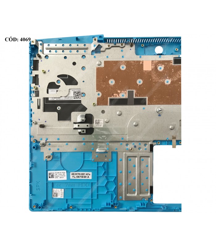 DELL ASSY W/KB W/PLMRST /GAMING G3 15 3500 3590 G5 15 5500 5505 SERIES /80W -FP- 4-Cell/ 0RWCGW BK BL-BLUE LA ORIG.