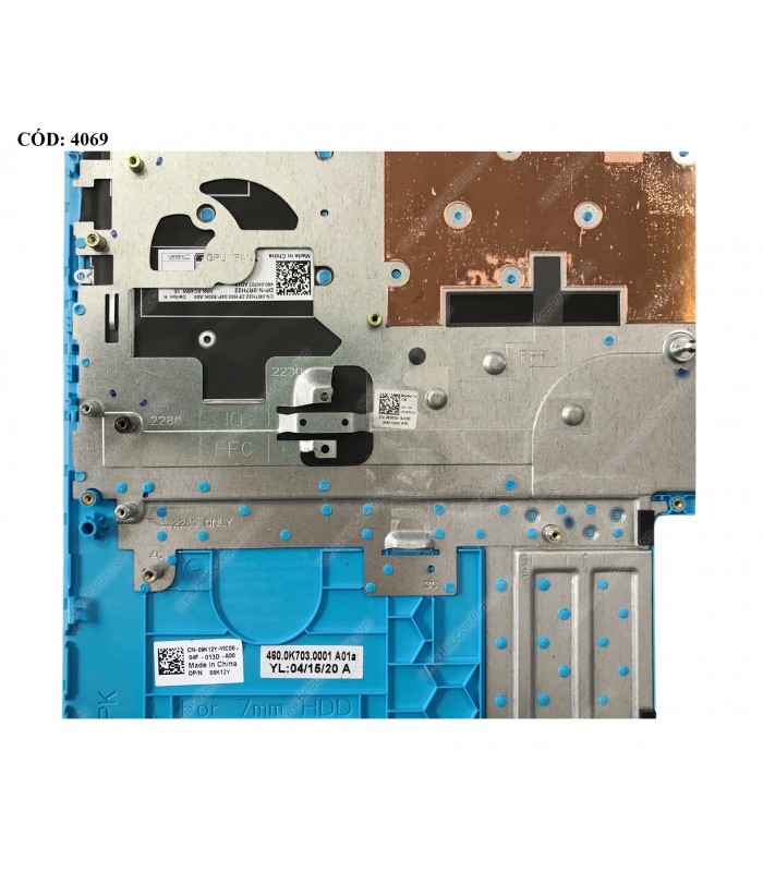 DELL ASSY W/KB W/PLMRST /GAMING G3 15 3500 3590 G5 15 5500 5505 SERIES /80W -FP- 4-Cell/ 0RWCGW BK BL-BLUE LA ORIG.