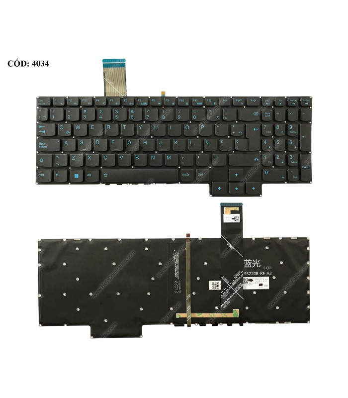 TECLADO LENOVO LEGION 5-15IMH05H 15ARH05H 15IMH05 15IMH05H R7000 Y7000 2020 IP 3-15IMH05 15ARH05 GY530 BK KB-BL BL LA ORIG.