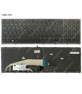TECLADO HP ZBOOK 15 G3 15 G4 / 17 G3 17 G4  BACKLIT+POINT+ MARCO WIN8 BK SP ORIG.