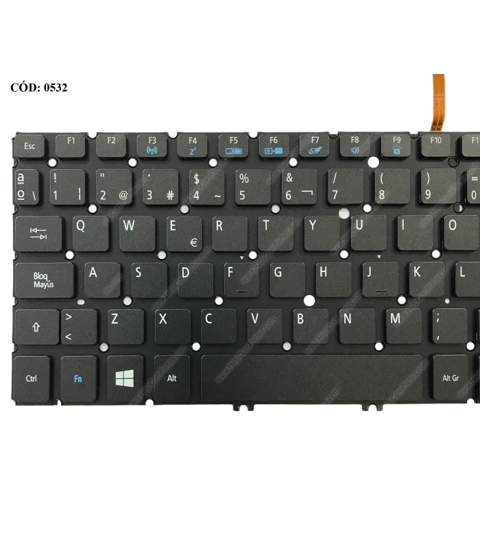 TECLADO ACER ASPIRE V5-531 V5-551 V5-551G V5-552 V5-552G V5-571 V5-571P V5-571G V5-572 SERIES AEZRPP01010 BK BL SP ORIG.