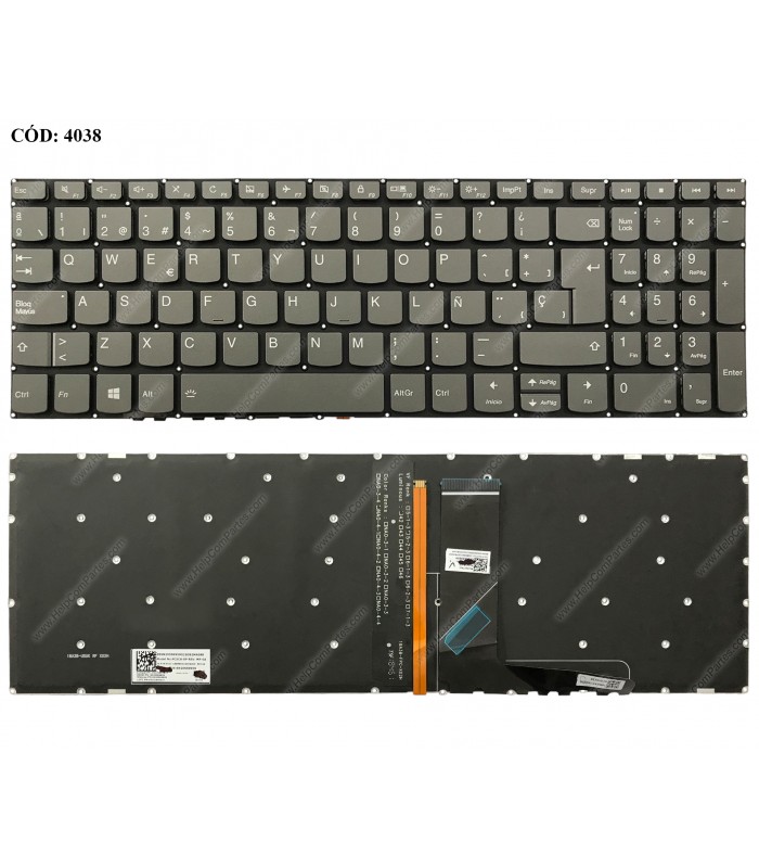 TECLADO LENOVO IP 320-15ABR 320-15IAP 320-15AST 320-15IKB 320-17IKB 320-17ISK 130-15AST L340-15 3-15ADA05 SERIES GR BL SP ORIG.