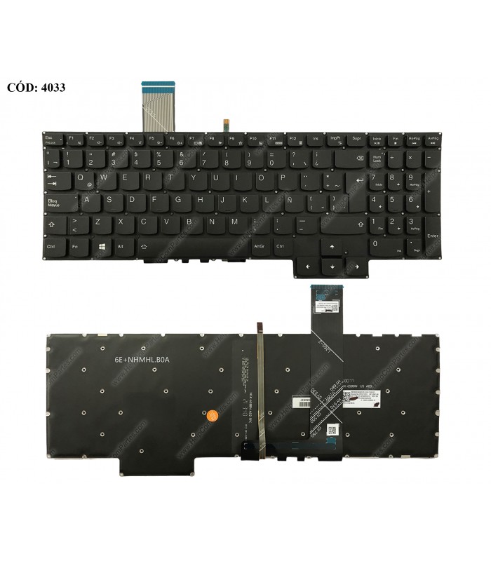 TECLADO LENOVO LEGION 5-15IMH05H 15ARH05H 15IMH05 15IMH05H R7000 Y7000 2020 IP 3-15IMH05 15ARH05 GY530 BK KB-WH BL LA ORIG.