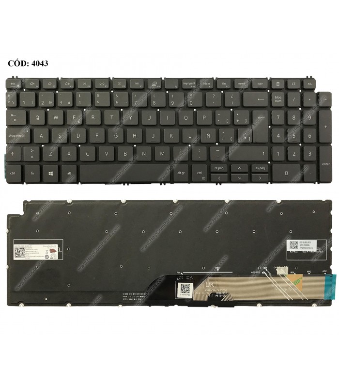 TECLADO DELL INSP. 15 7590 7591 7790 15-7591 5505 5584 5590 5591 5593 5594 5598 3501 3502 3505 5501 5502 5505 GR BL SP ORIG