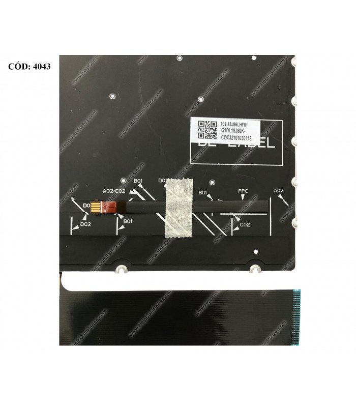 TECLADO DELL INSP. 15 7590 7591 7790 15-7591 5505 5584 5590 5591 5593 5594 5598 3501 3502 3505 5501 5502 5505 GR BL SP ORIG