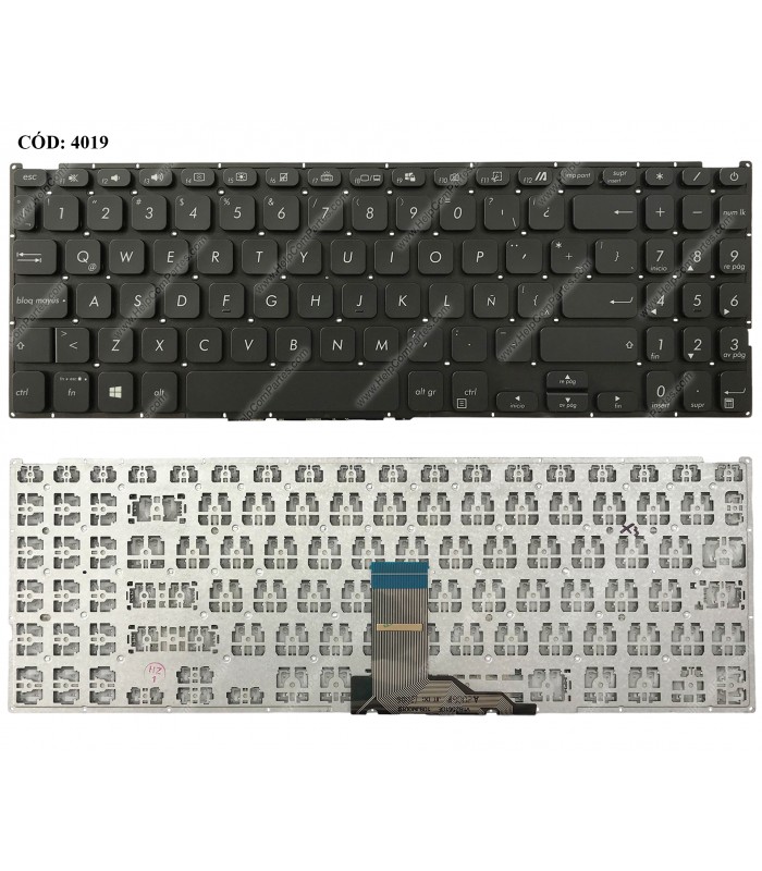 TECLADO ASUS Vivobook X509 X509FA X509FB X509FJ X509FL X509U X509MA X509UB X509UA X509DA SERIES BK PWR-KEY BL LA ORIG.