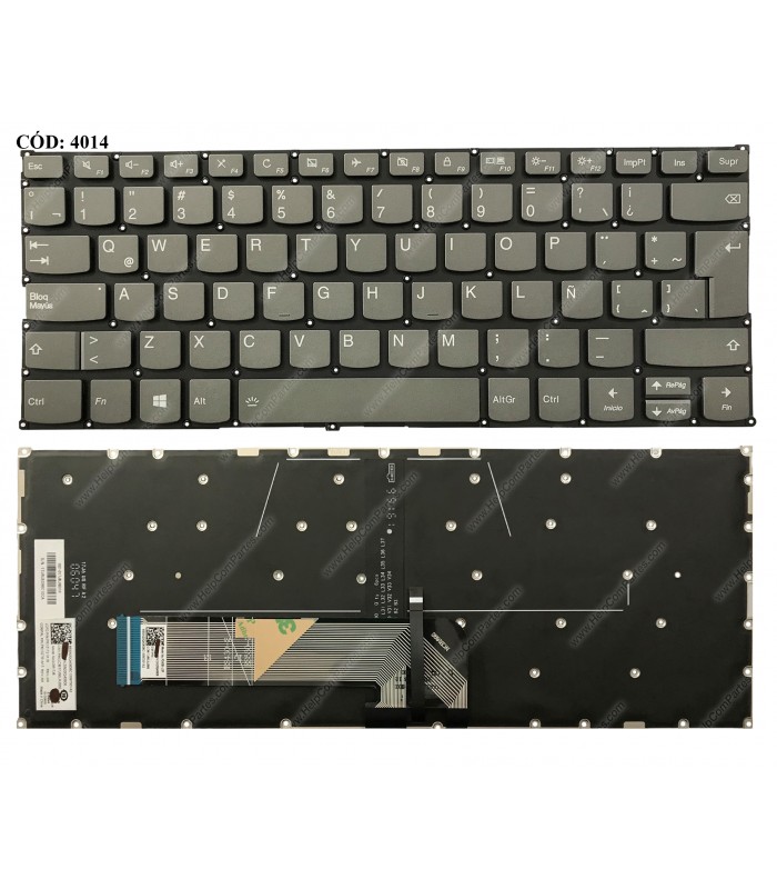 TECLADO LENOVO IP 530S-14ARR 530S-14IKB FLEX-14API FLEX-14IML S740-14IIL YOGA 530-14IKB 530-14ARR 730-13 GR BL LA ORIG.