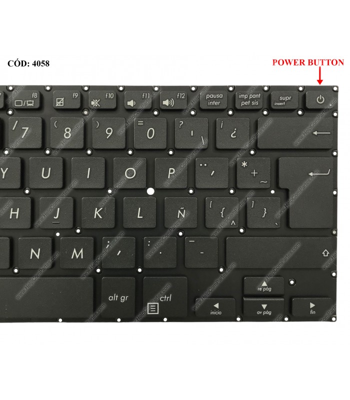 TECLADO ASUS Vivobook 14 X407 X407M X407MA X407UBR X407UA X407U X407UB X407UF A407 SERIES BK PWR-KEY LA ORIG.