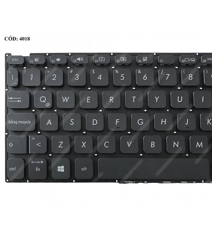 TECLADO ASUS VIVOBOOK 15 X512 X512D X512DA X512F X512FA X512U X512UA X512UB F512 F512DA F512JA BK PWR-KEY LA ORIG