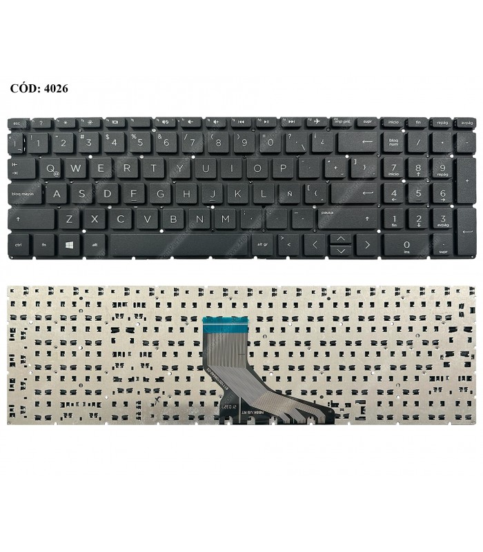 TECLADO HP PAV 15-CS 15T-CS 15Z-CW 15-CW 15-DA 15-DB 15-CX 15-DR 15-DF 15-CN 15-CR 15-DW 250 G7 255 G7 SERIES BK NO-BL LA ORIG