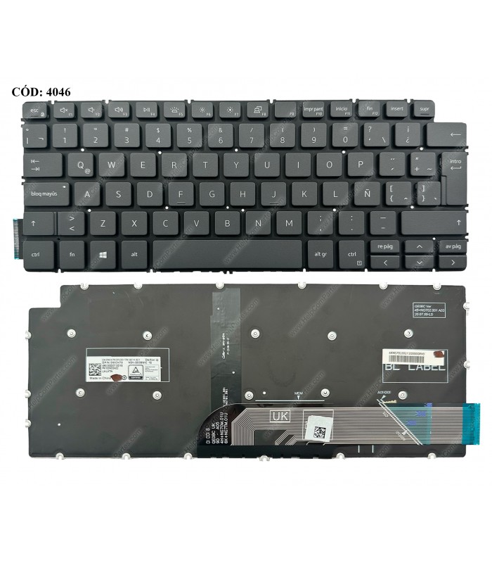 TECLADO DELL INSP. 14 7490 7491 14 5401 5402 5405 5408 5409 5490 5493 5494 5498 13 5300 5390 5301 SERIES GR BL LA ORIG
