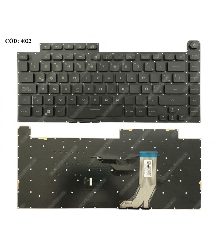 TECLADO ASUS ROG Strix G512 G512L G512LU G512LI G512LV G512LW G531G G531GU G531GT BK PWR-KEY BL RGB V.2 INTER. LA ORIG