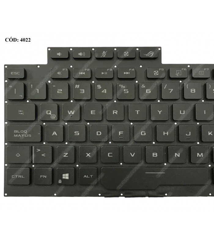 TECLADO ASUS ROG Strix G512 G512L G512LU G512LI G512LV G512LW G531G G531GU G531GT BK PWR-KEY BL RGB V.2 INTER. LA ORIG