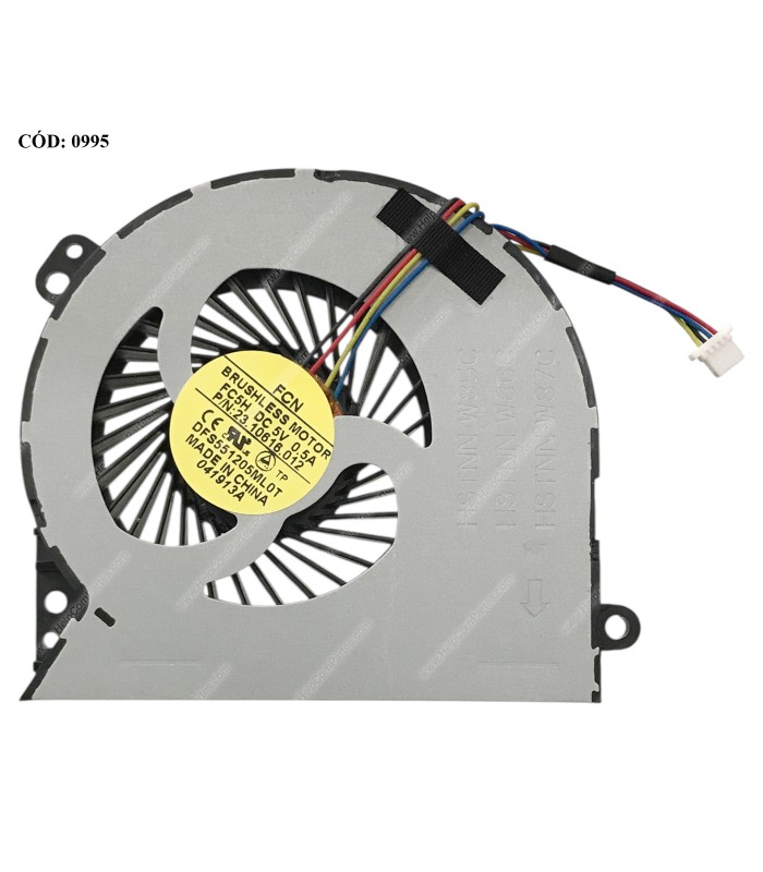 VENTI. HP PROBOOK 4540S 4545S 4740S 4745S SERIES DFS551205ML0T- 683484-001 23.10616.12 4PIN  ORIG.