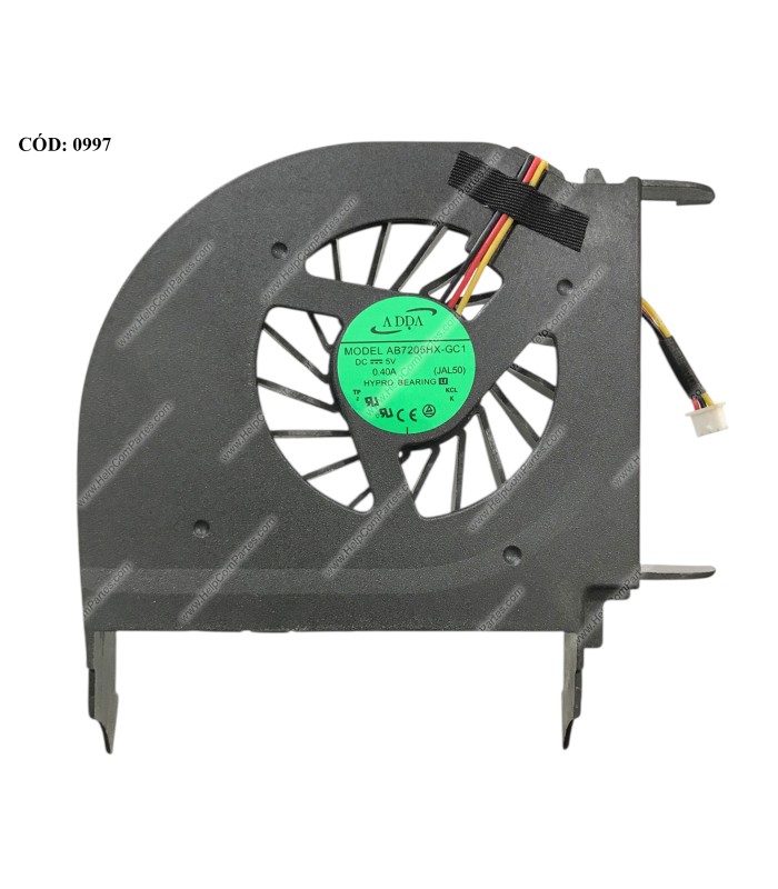VENTI. HP DV6-3000 DV65-3000 DV6T-3000 DV7-2000 DV7-3000 DV7T-3000 DV7-4000 DV7T-4000 SERIES INTEL 587244-001 3PIN ORIG.