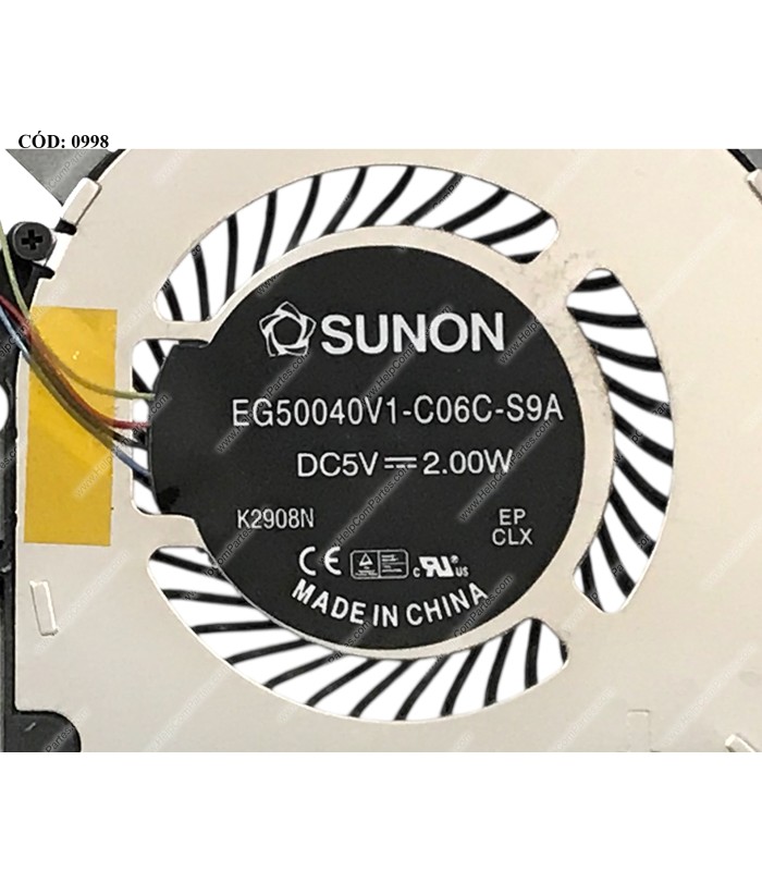 VENTI. LENOVO IDEAPAD YOGA 13  SERIES 142500005 2FAN DUAL 8 PIN ORIG.