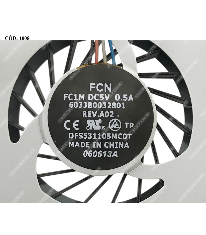 VENTI. HP ENVY 15-J 15T-J 15Z-J 15-Q 15T-Q 15Z-Q 17-J 17T-J M6 M7 SERIES  6033B0032801 720235-001 4PIN ORIG.
