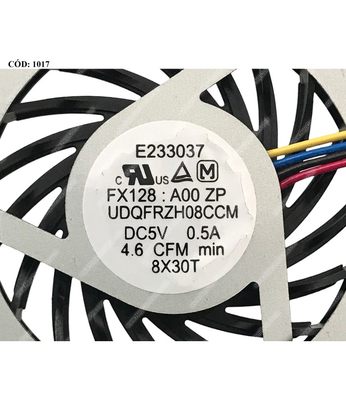 VENTI. ASUS F80 F80Cr F80L X82 X82C F81 F83  F83T X88 4PIN ORIG.